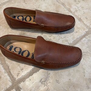 1901 Brown Pebble Grain Penny Loafer Moccasin Drivers 12 M